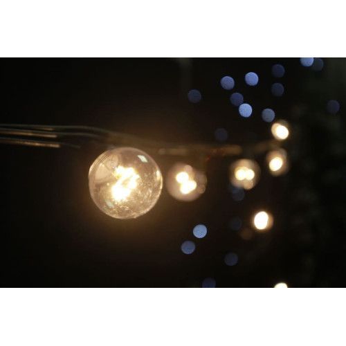 Фото Светодиодная ретро-гирлянда лампочки Lumion Galaxy Bulb String 20 ламп черный/белый теплый 10м 1001-NN,