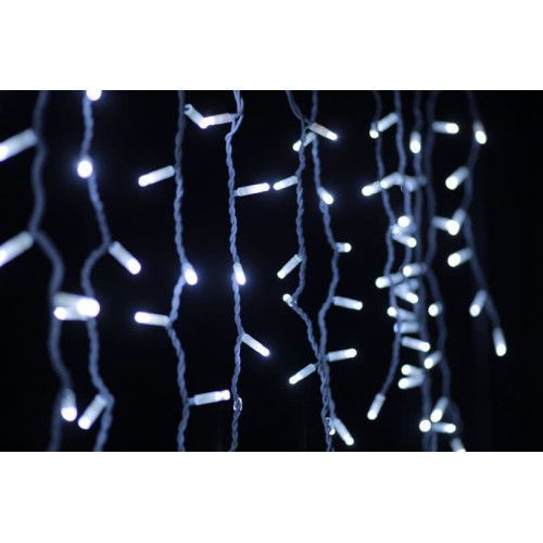 Фото Вулична гірлянда LUMION бахрома &laquo;Icicle light&raquo; Static 120LED 230V білий / біле холодне 2м 2003-DЕ,