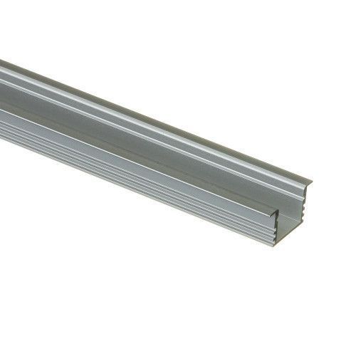 Фото LED профіль врізний глибокий ЛПВ не анодований (16х12мм) 2м з розсіювачем у комплекті 1020523,