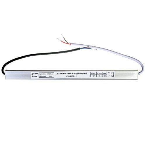 Фото Led блок питания 12V 3A 36Вт IP65 SLIM 1013409,