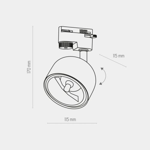 Фото Трековий світильник TK-Lighting tracer gu10 ar111 Чорний 4494 4494,