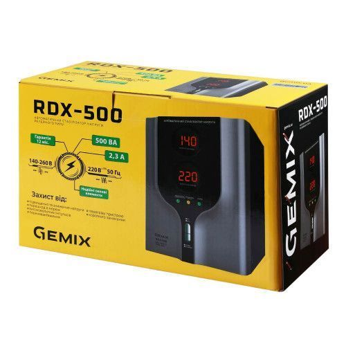 Фото Стабілізатор напруги Gemix RDX-500 RDX-500,