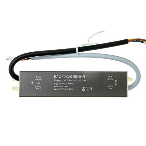 Фото Led блок живлення 12V (герметичний) 3,33А 40Вт AVT 1019872,