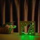 Фото Світильник нічник ArtEco Light з дерева LED "Вовк та місяць" з пультом та регулюванням кольору, RGB 1020407, вид 3,