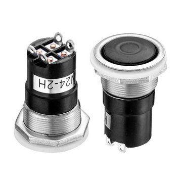 Фото Кнопка нажимная 20мм 6А 250В без фиксации ON-(ON) AN 24-Z SPDT 4pin Daier 1014140,