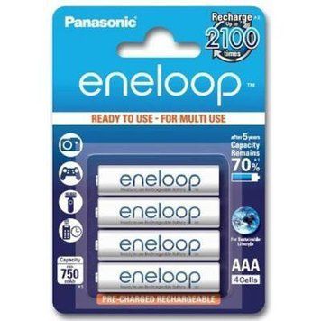 Фото Аккумулятор Panasonic Eneloop AAA 750mAh Ni-MH блистер 4шт BK-4MCCE4BE,