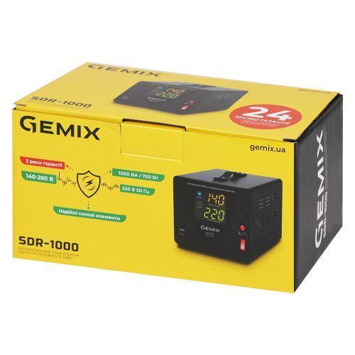 Фото Стабілізатор напруги Gemix SDR-1000 SDR1000.700W,