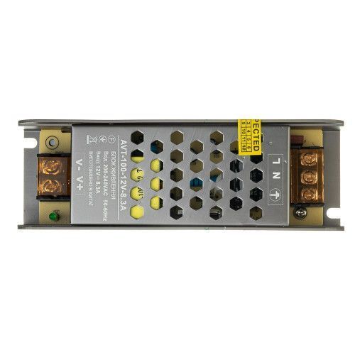 Фото Led блок живлення 12V 8,3А 100Вт IP20 AVT 1019866,