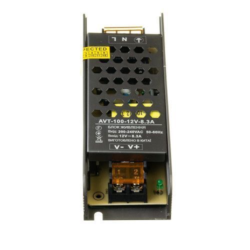 Фото Led блок живлення 12V 8,3А 100Вт IP20 AVT 1019866,