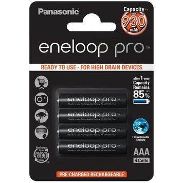 Фото Аккумулятор Panasonic Eneloop Pro AAA 930mAh Ni-MH блистер 4шт BK-4HCDE4BE,