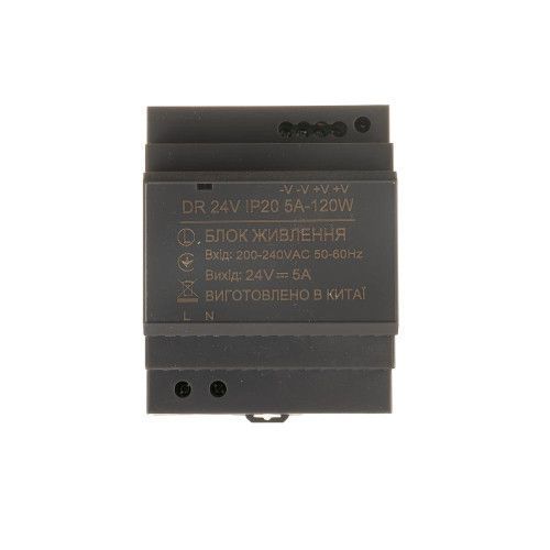 Фото Блок живлення на DIN-рейку 24V 5А 120W IP20 DR 1021423,
