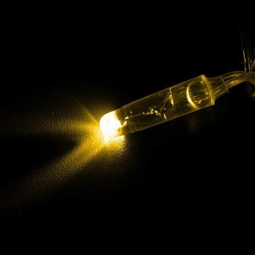 Фото Гірлянда вулична STARLIGHT бахрома білий/жовтий Flash 75LED IP44 прозорий 2x0,7м 57267,