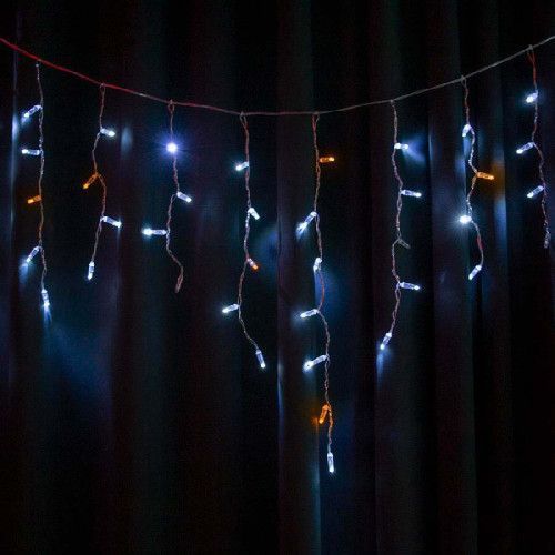 Фото Гірлянда вулична STARLIGHT бахрома білий/жовтий Flash 75LED IP44 прозорий 2x0,7м 57267,