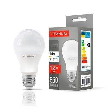 Фото LED лампа TITANUM A60 12V 10W E27 4100K 26863,