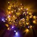 Фото Гирлянда уличная STARLIGHT бахрома желтый/белый Flash 75LED IP44 черный 2x0,7м 57265, вид 1,