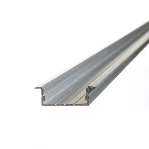 Фото LED профиль врезной ЛПО анодированный (24х10мм) 2м с рассеивателем в комплекте 1017978,