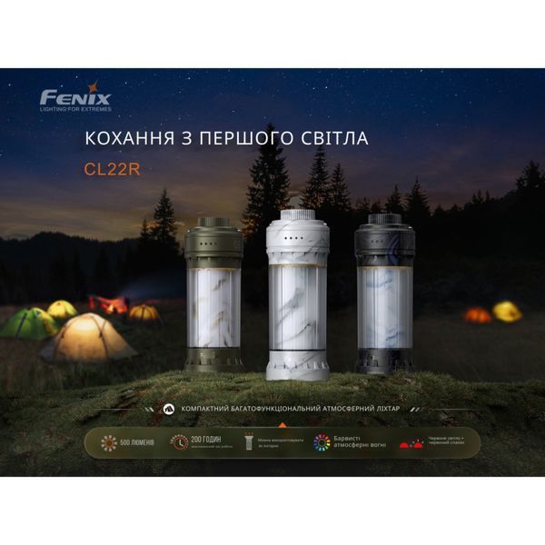 Фото Фонарь кемпинговый Fenix CL22R, черный CL22RBK,