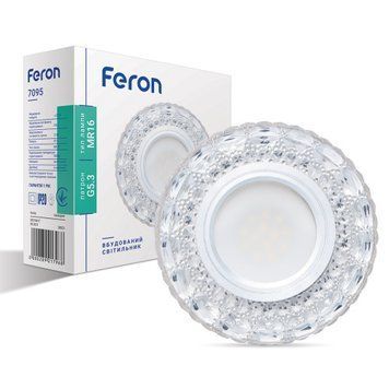 Фото Вбудований світильник Feron 7095 з LED підсвічуванням 28921,