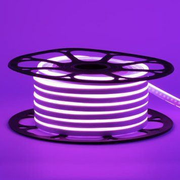 Фото Неонова стрічка світлодіодна фіолетова 12V 8х16 пвх smd2835 120LED/м 8Вт/м IP65 1018098,