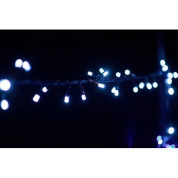 Фото Гірлянда вулична LUMION нитка &laquo;String light&raquo; All flicker 100LED 230V IP44 чорний / біле тепле 10м 20508-DЕ,