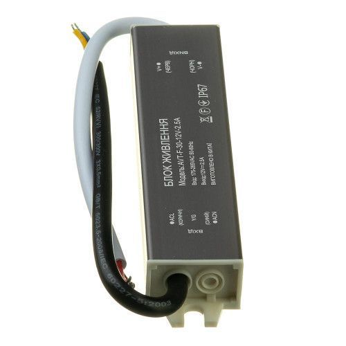 Фото Led блок живлення 12V (герметичний) 2.5А 30Вт AVT 1019871,