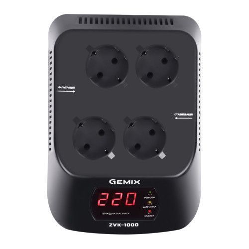 Фото Стабілізатор напруги Gemix ZVK-1000 ZVK1000.700W,