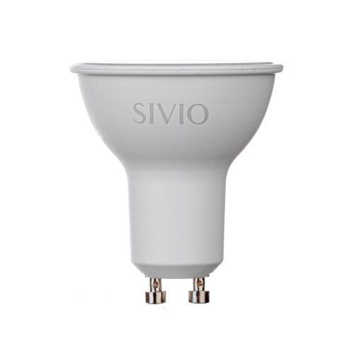 Фото LED лампа GU10 5W MR16 нейтральная белая 4100К SIVIO 1018557,