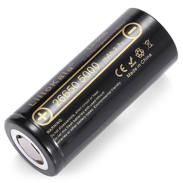 Фото Акумулятор Liitokala Lii-50A 5000 mAh 20A 26650 Li-ion Lii-50A,