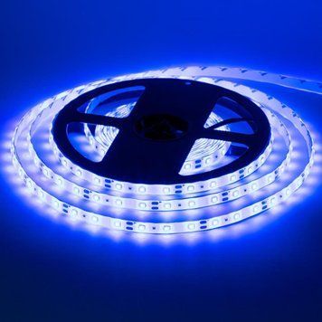 Фото Герметична світлодіодна стрічка синя 12V smd2835 60LED/м IP65 1011985,