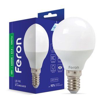 Фото Светодиодная лампа Feron LB-745 6Вт E14 6400K 25673,