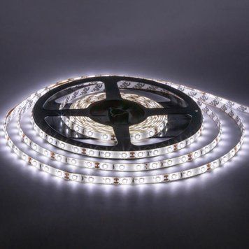 Фото Світлодіодна стрічка біла нейтральна 12V smd2835 120LED/м IP20 1012087,