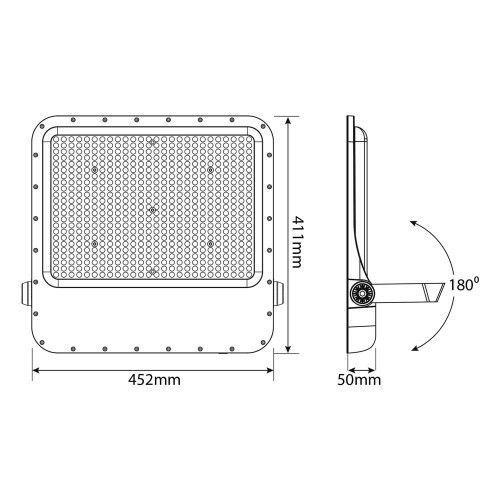 Фото LED прожектор VIDEX PREMIUM F2 400W 5000K 220V 28448,
