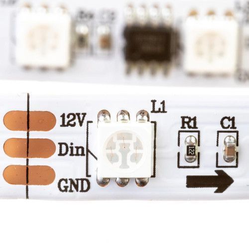 Фото Светодиодная лента адресная AVT 12V smd5050 TM1903 60LED/м IP20 1017955,
