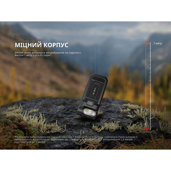 Фото Фонарь ручной Fenix SW05R-RED LED черный SW05R-RL,