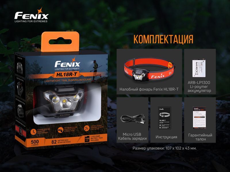 Фото Фонарь налобный Fenix HL18R-T HL18RT,