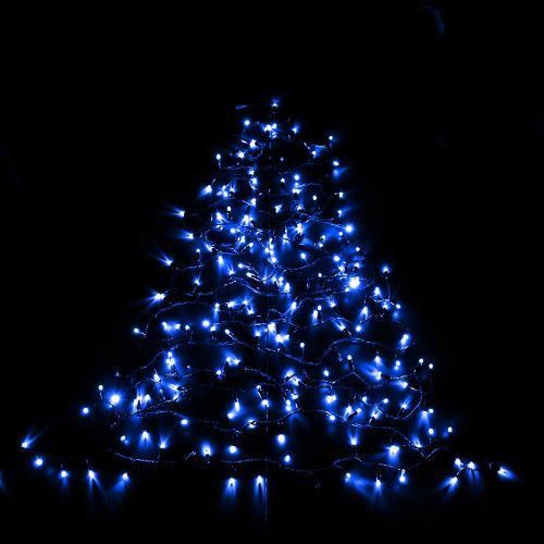 Фото Гирлянда уличная STARLIGHT линейная синий 100LED IP44 черный 5м 57276,