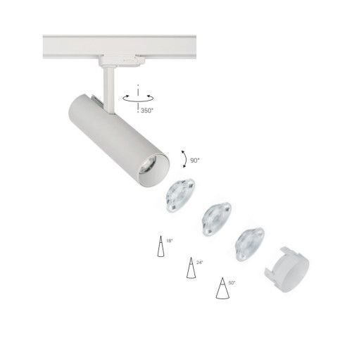 Фото Трековий світильник Nowodvorski 8764 Ctls Milo LED 15W 3000K 1350Lm IP20 Bl 8764,