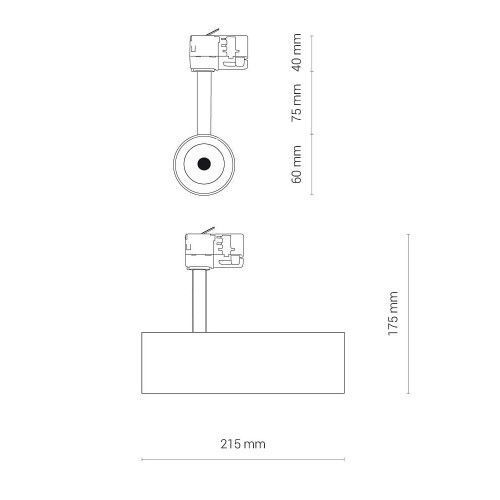 Фото Трековий світильник Nowodvorski 8764 Ctls Milo LED 15W 3000K 1350Lm IP20 Bl 8764,