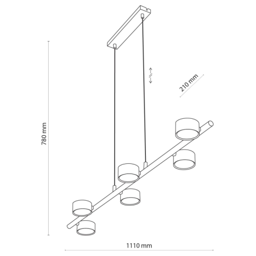 Фото Люстра подвесная TK-Lighting avia black 6 4694 черный 4694,