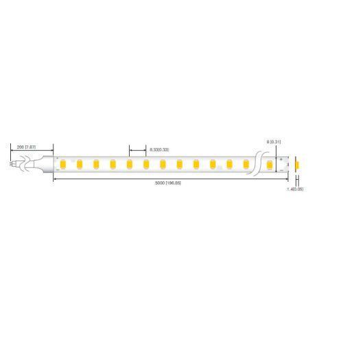 Фото LED стрічка RISHANG 120-2835-12V-IP33 9,6W Yellow 5м (RD08C0TA-B-Y) 930,