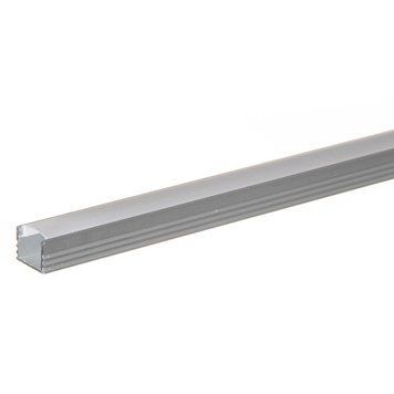 Фото LED профіль накладний глибокий ЛПВ-12 анодований (16х12мм) 2м з розсіювачем у комплекті 1016258,