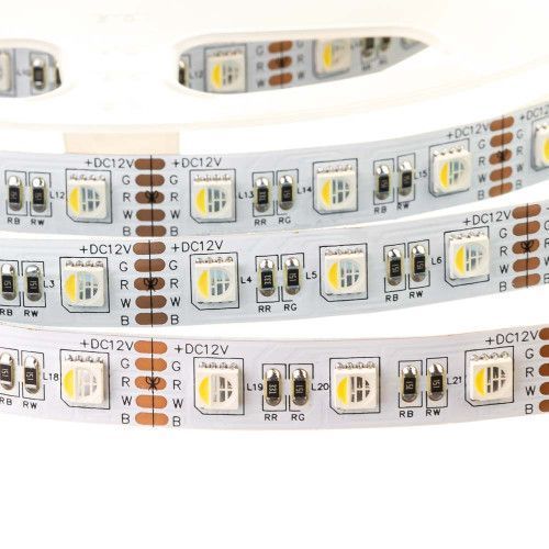 Фото Світлодіодна стрічка 12V RGB-W smd5050 60LED/м IP20 14,4 W/m 1018230,