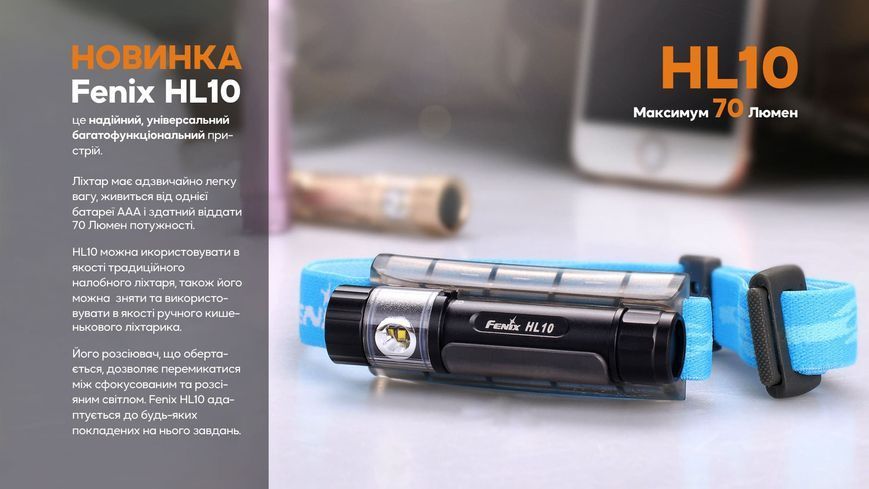 Фото Фонарь налобный Fenix HL10 gold HL10gl,
