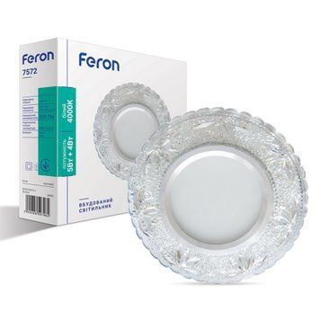 Фото Вбудований світильник Feron 7572 з LED підсвічуванням 28859,