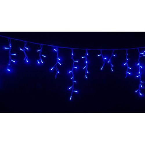 Фото Уличная гирлянда LUMION бахрома &laquo;Icicle light&raquo; Flicker 120LED 230V черный/синий 2м 20142-DЕ,