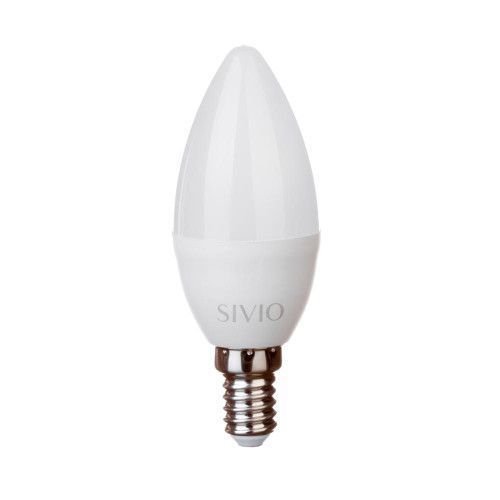 Фото LED лампа Е14 C37 8W нейтральна біла 4100К SIVIO 1018553,