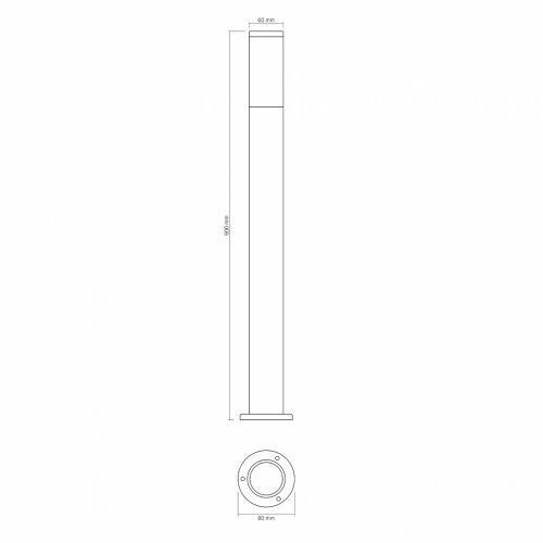 Фото LED Світильник архітектурний AR09061B IP54 VIDEX GU10 28155,