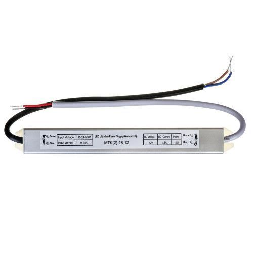 Фото Led блок питания 12V 1.5A 18Вт IP65 SLIM 1013363,
