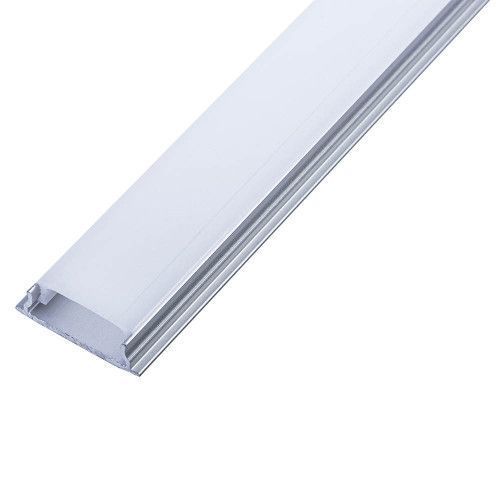 Фото LED профиль накладной гибкий ЛПФ-4 анодированный (17х4мм) 2м с матовым рассеивателем в комплекте 1022794,