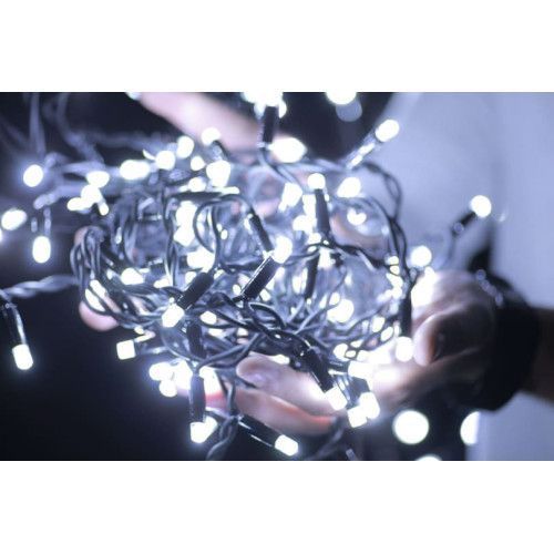 Фото Гірлянда вулична LUMION штора 456LED 230V IP44 чорний / білий холодний 1,5x1m 2063-DЕ,